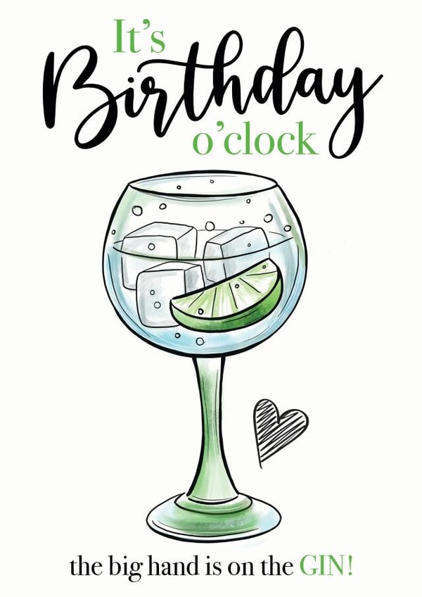 o'clock Big Birthday Card 20687 created by Trudles Doodles Handmade