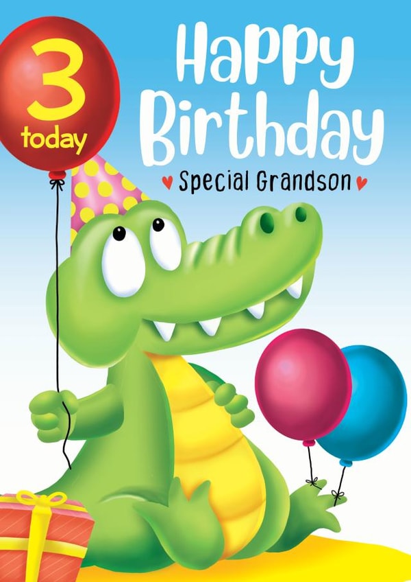 crocodile Animals Birthday Card 20688 created by Trudles Doodles Handmade