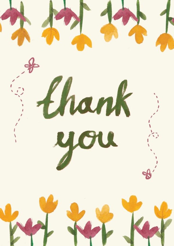 adult bee Thank You Card 22325 created by Bethany Christou