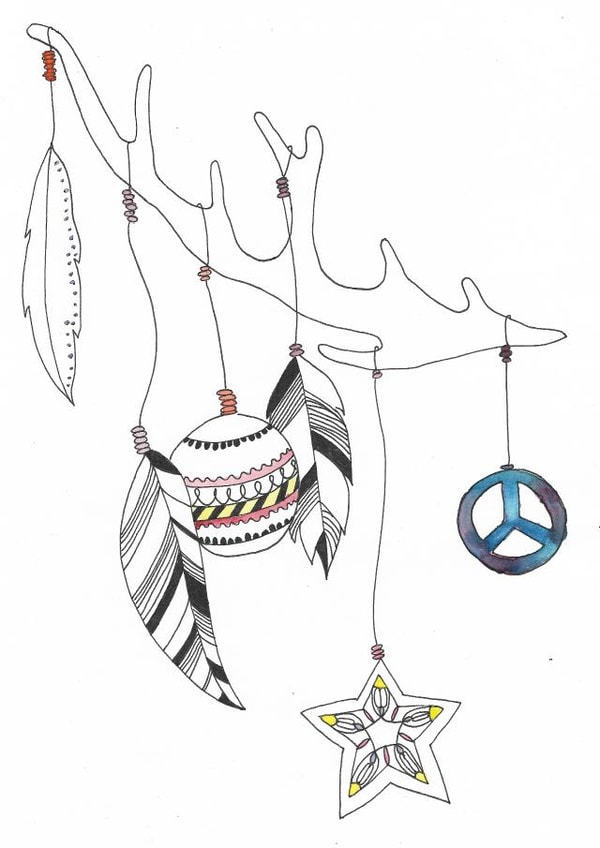 Christmas Antler Card 44520 created by Nelly Heather