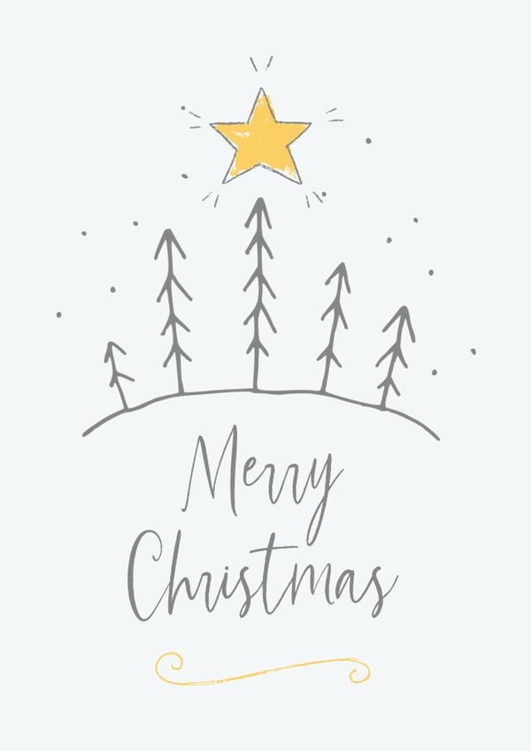 Merry Christmas with a bright star created by Three Bears