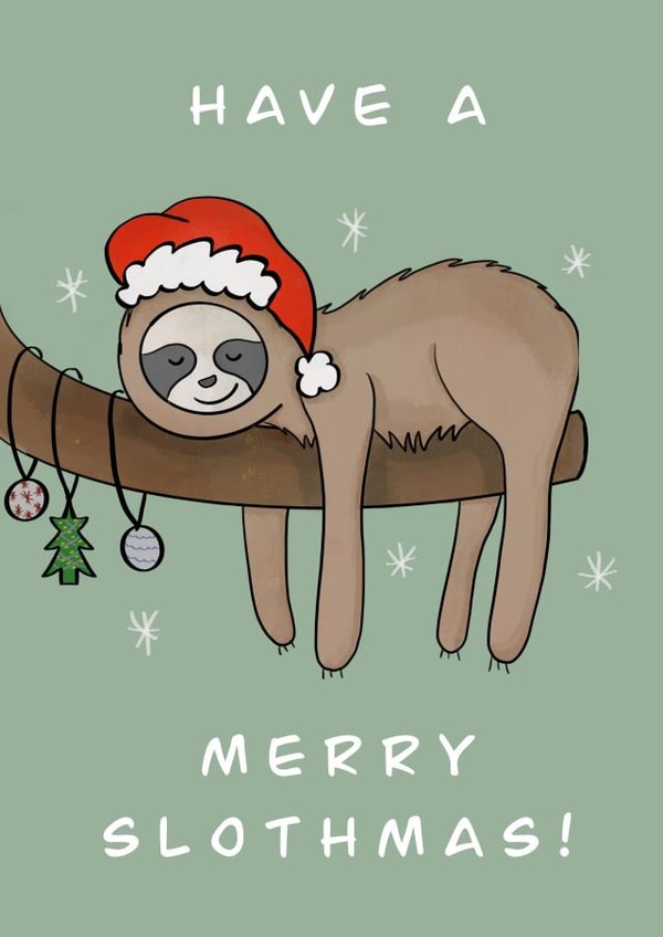 Animals Baubles Christmas Card 46221 created by Acorn Illustrations 