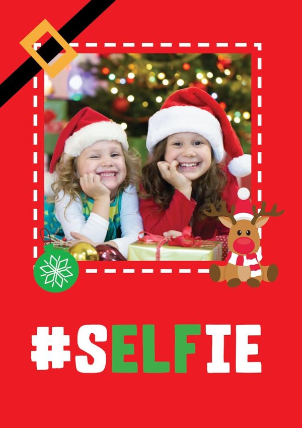 Cute Christmas Card - Selfie - Pun created by Filthy Sentiments
