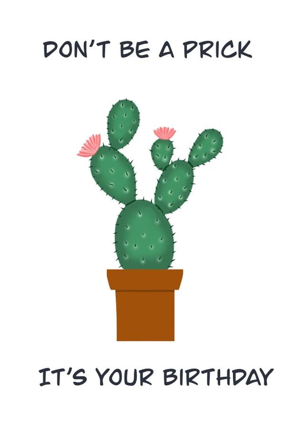 prick cactus Birthday Card 22622 created by Saundra Jones