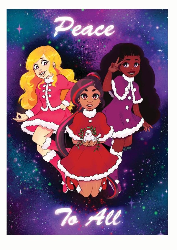 peace festive Christmas Card 15056 created by Karmuka