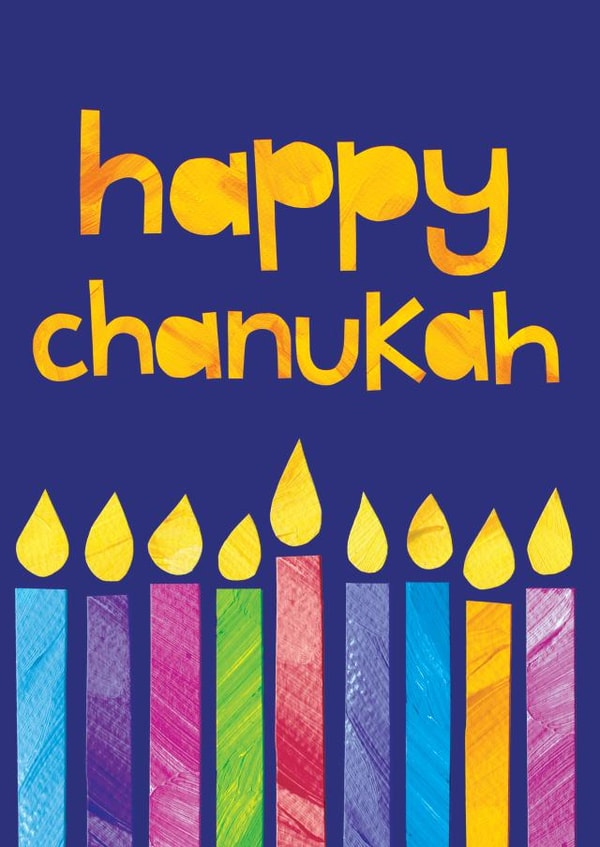 Menorah Happy Chanukah card created by Eden Fay