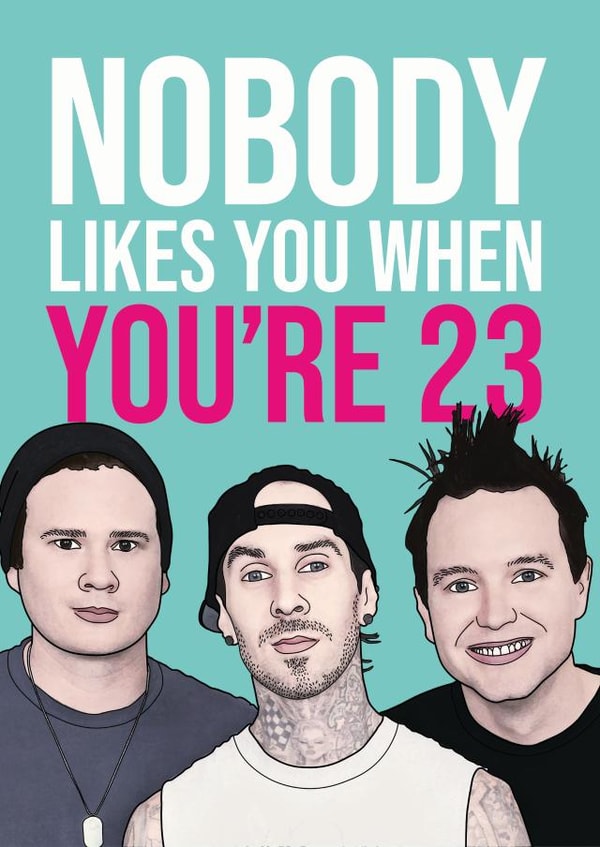 Blink 182 23 Birthday Card 13578 created by Bonne Nouvelle