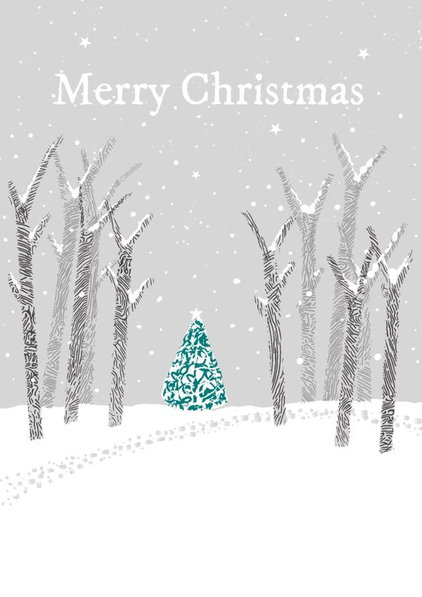 tree woods Christmas Card 42312 created by Tutti Frutti Designs
