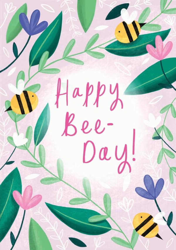 Bee Beeday Birthday Card 9987 created by Chloe Fae Designs