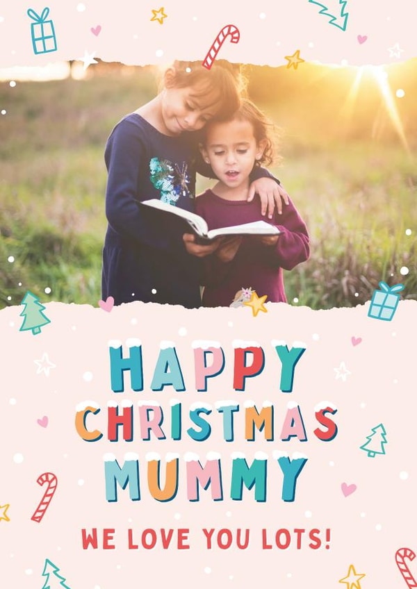 Cute Christmas Card - Mummy - Festive Illustrations created by Macie Dot Doodles