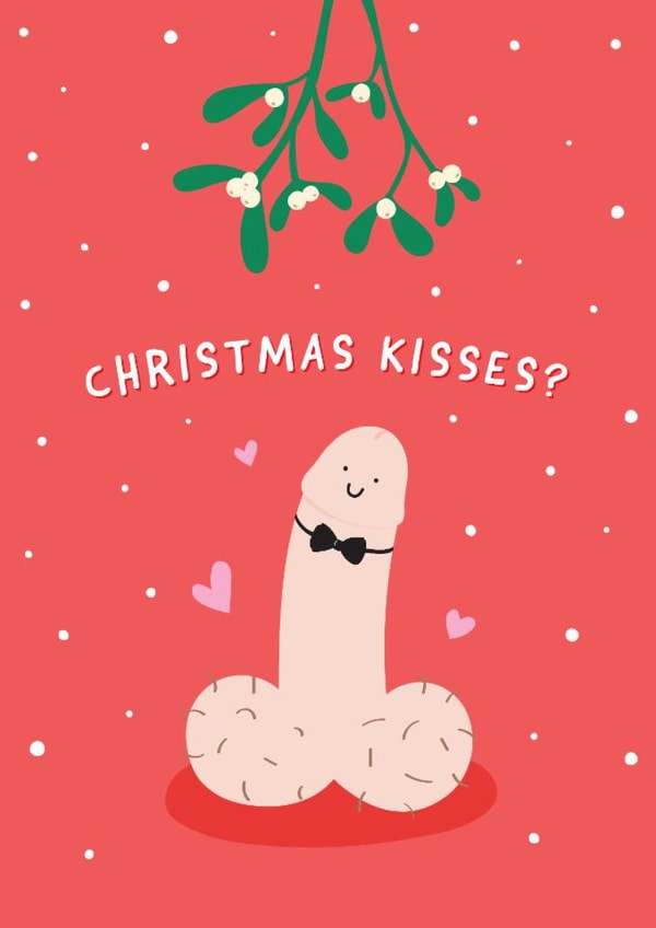Christmas Kisses Cheeky Christmas Card created by Fliss Muir