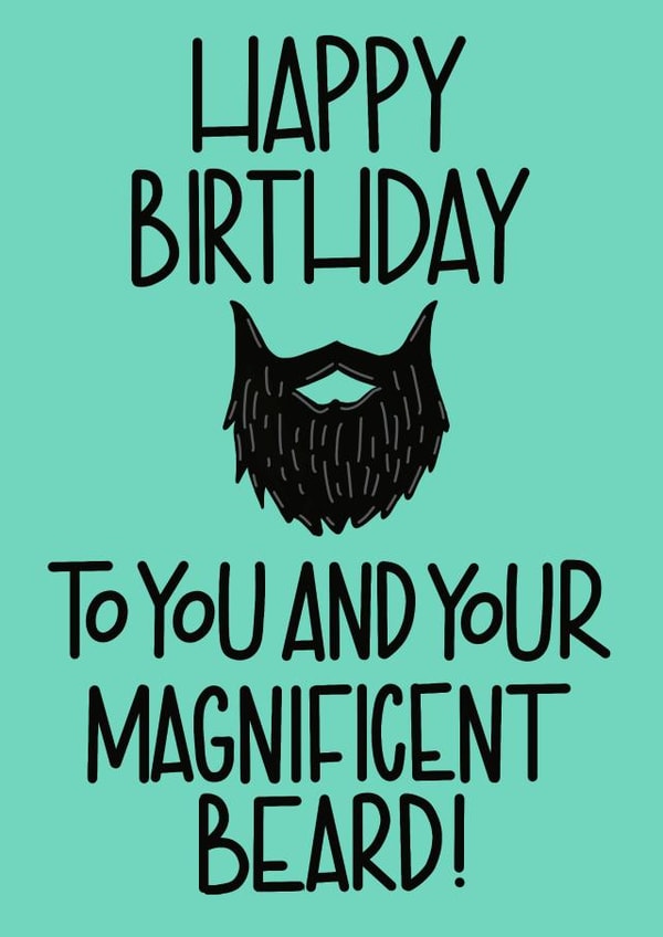 Beards Beard card Birthday Card 13629 created by Laura Did That
