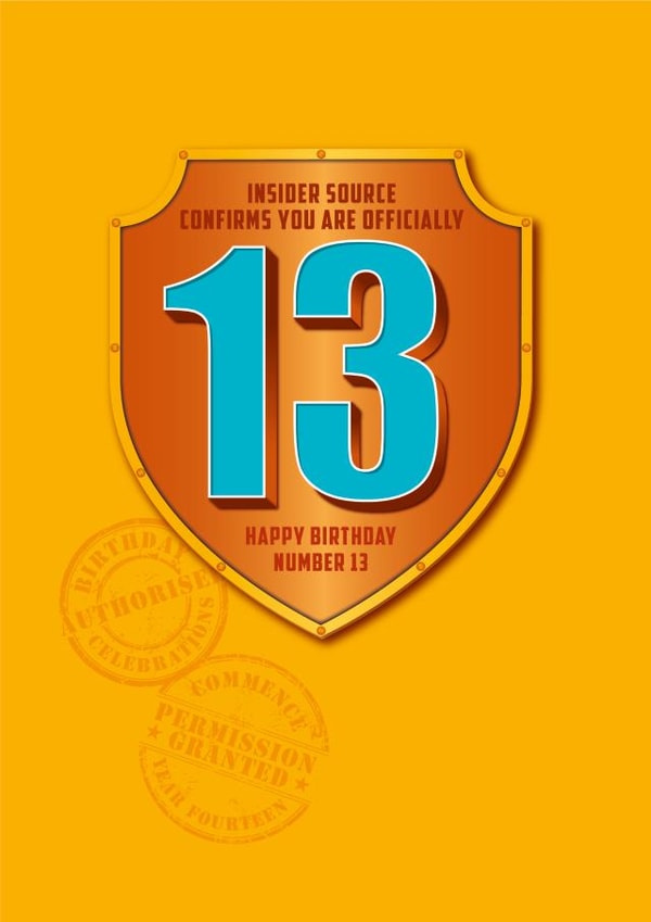 Military themed Official 13th Birthday card created by Pendrea Noye