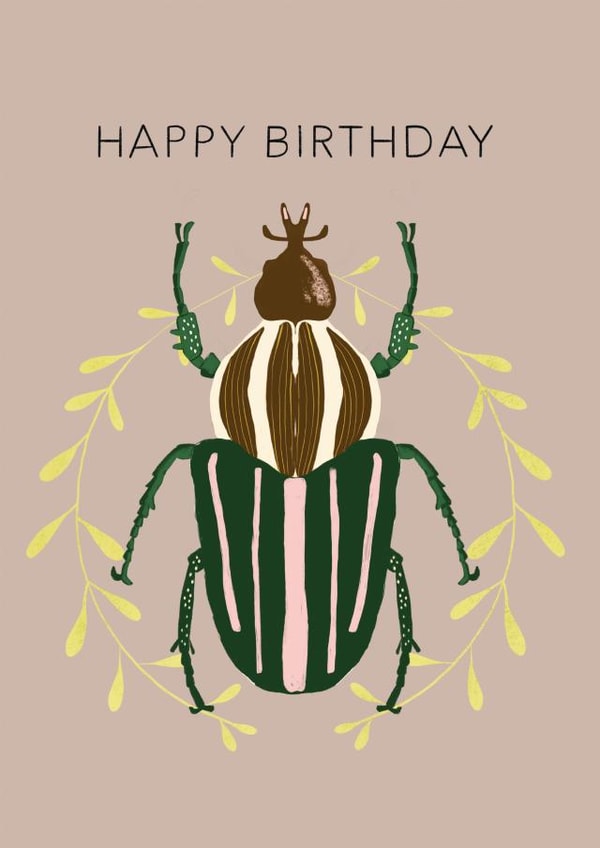 beetle  bugs Birthday Card 20938 created by Art Joyeux