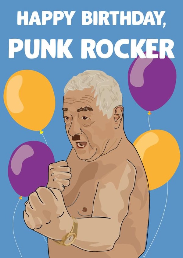 punk rocker Birthday Card 16658 created by David Rudd