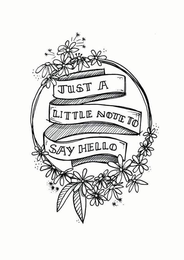 hello just a note Just because Card 20954 created by Elizabeth Sweeney