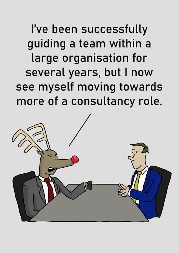 Reindeer Interview Christmas Card created by James Mellor