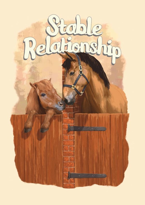horse stable Valentines Day Card 15623 created by Fasanian Artistry