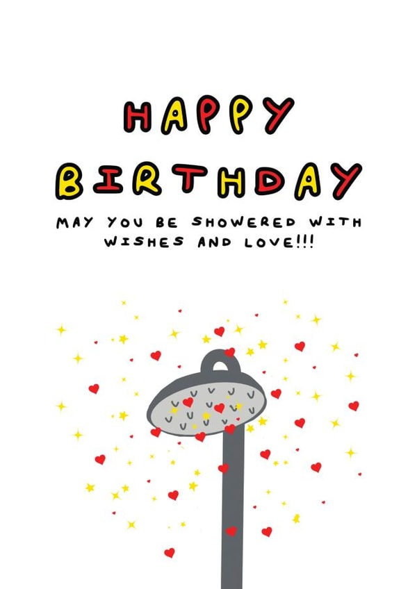 shower wishes Birthday Card 20974 created by The Eclectic Grumble