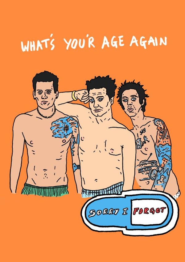 blink182 music Birthday Card 19116 created by Swazzdraws