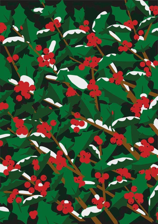 Christmas Holly Card 46145 created by Duncan Carty