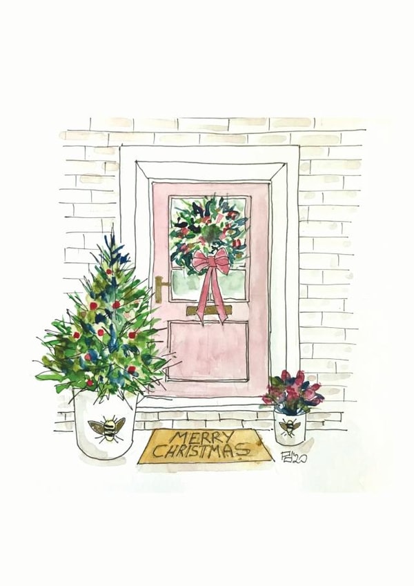 wreath festive Christmas Card 20979 created by Paola Portello