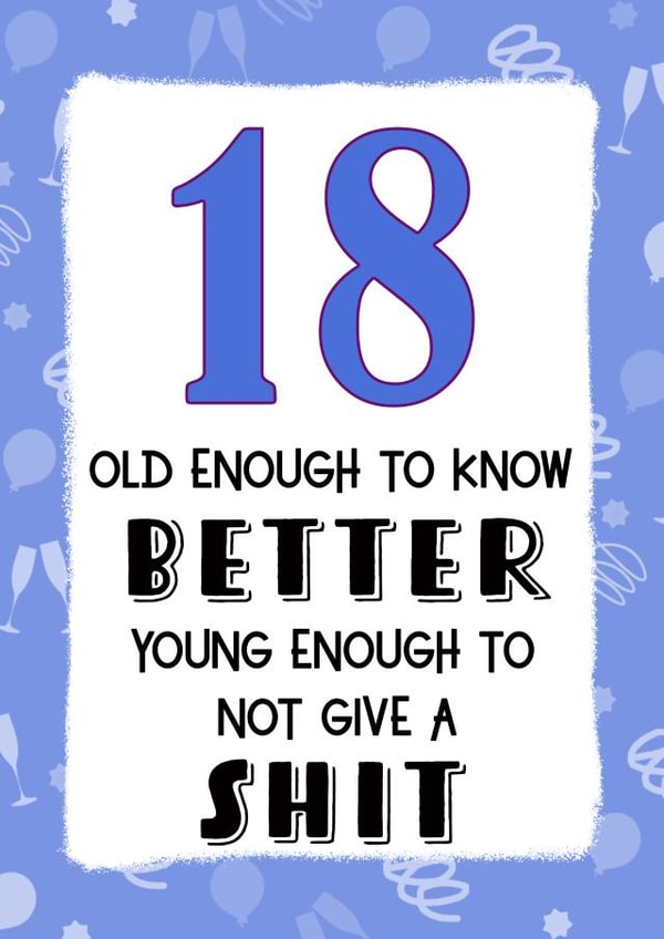 18 18th Birthday Card 19568 created by Jolly Ginger Cards