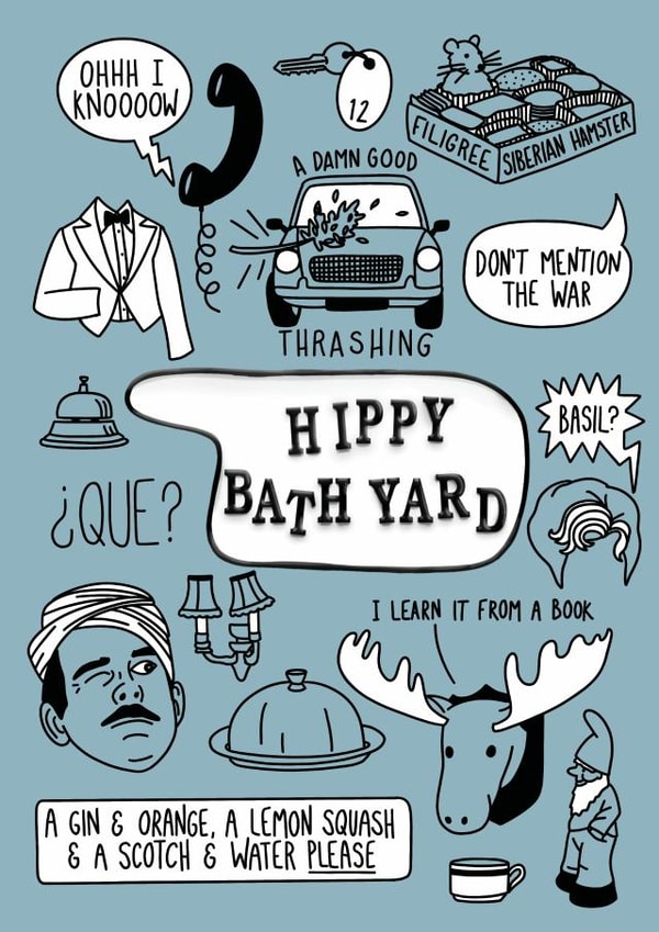 Bath Hippy Card 45074 created by Good Goose Designs