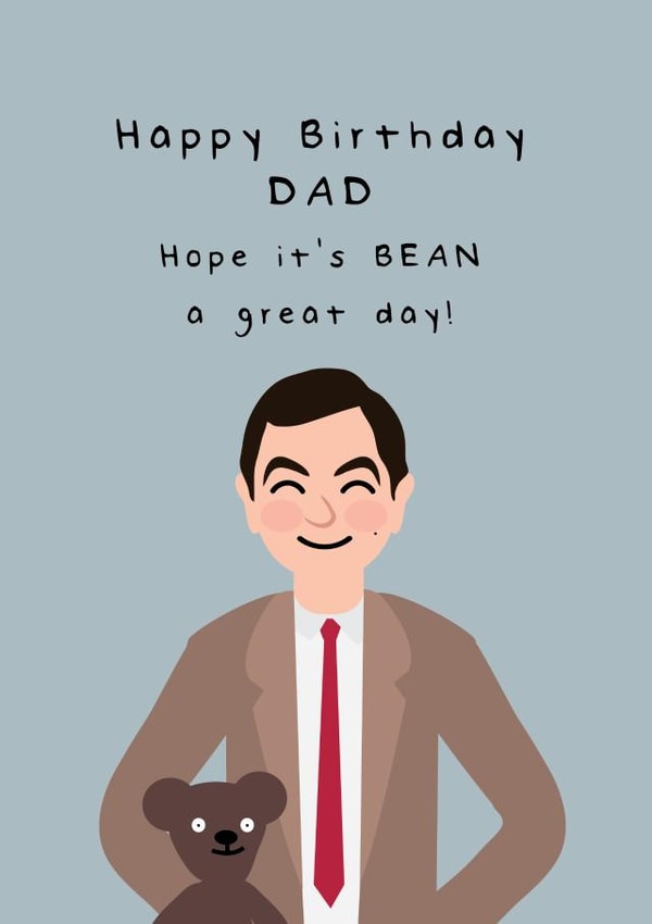 mr bean dad Birthday Card 19532 created by Fifi Designs