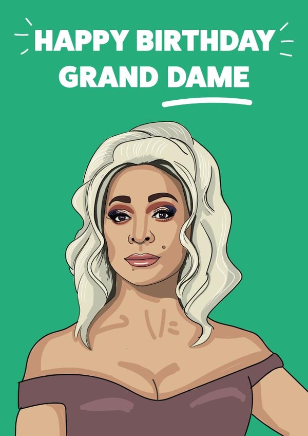 Karen Huger Real Housewives  Birthday Card 16325 created by YOB & YAG