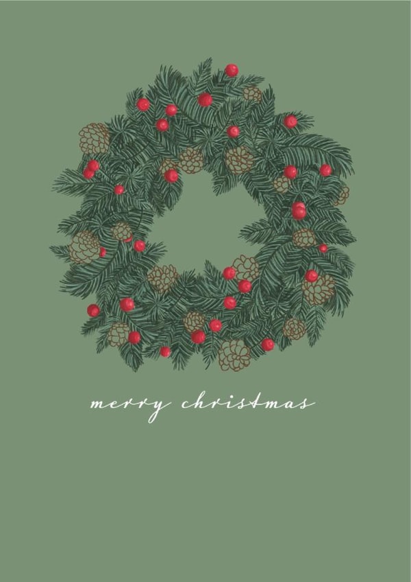 Cone Festive Christmas Card 44412 created by Anna Norburn