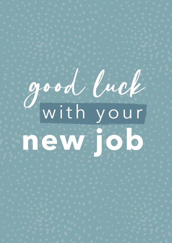 modern typography Good Luck Card 16011 created by Laura