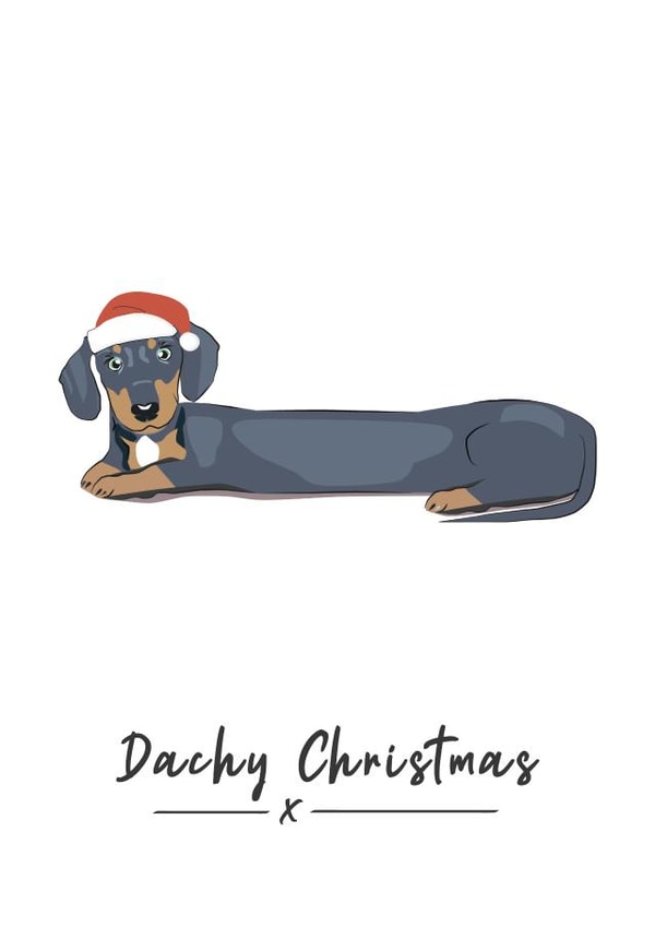 dachshund santa hat Christmas Card 39423 created by Sean Ashton