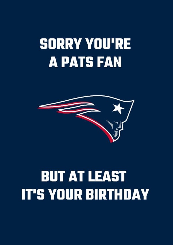 new england patriots new england Birthday Card 20992 created by Nat Yeo