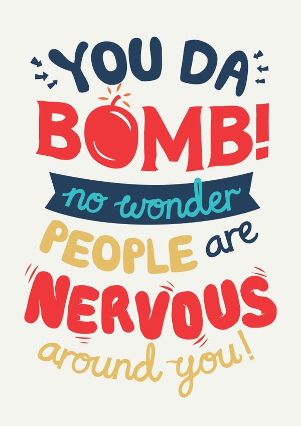 bomb wonder Valentines Day Card 20236 created by Dan McFadden
