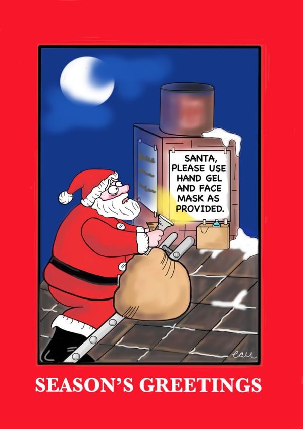 chimney santa Christmas Card 46478 created by Graham Cammillare