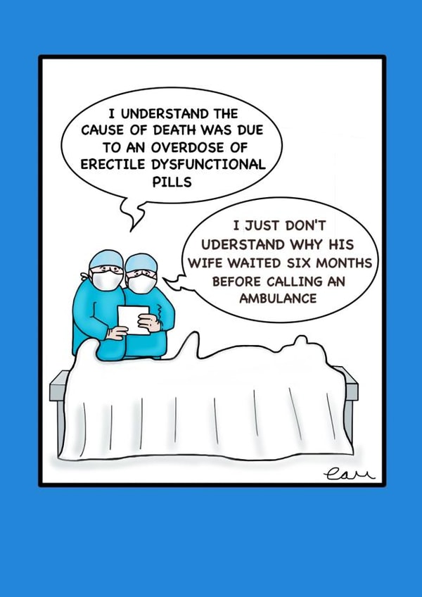 death overdose Humour Card 46481 created by Graham Cammillare