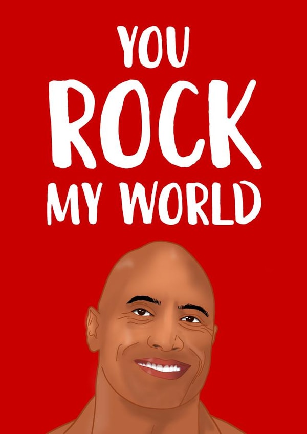 dwayne johnson wrestling Anniversary Card 4168 created by The Cake Thief
