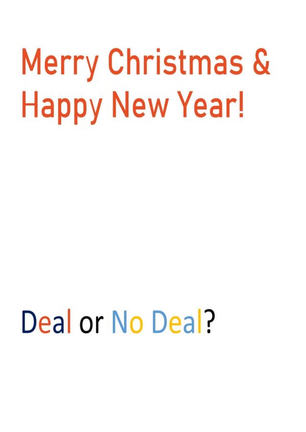 deal no deal Christmas Card 45467 created by Steve Brooks