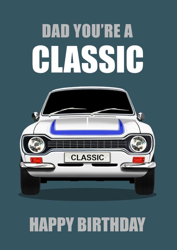 Birthday For Dad Classic Mk1 Escort created by RetroMotion Artwork