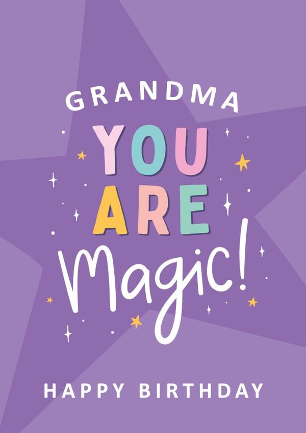 Grandma You Are Magic! Birthday Card created by Macie Dot Doodles