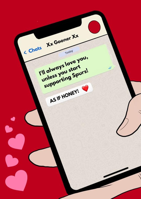 Arsenal Football Valentines Day Card 43589 created by Elgo Designs