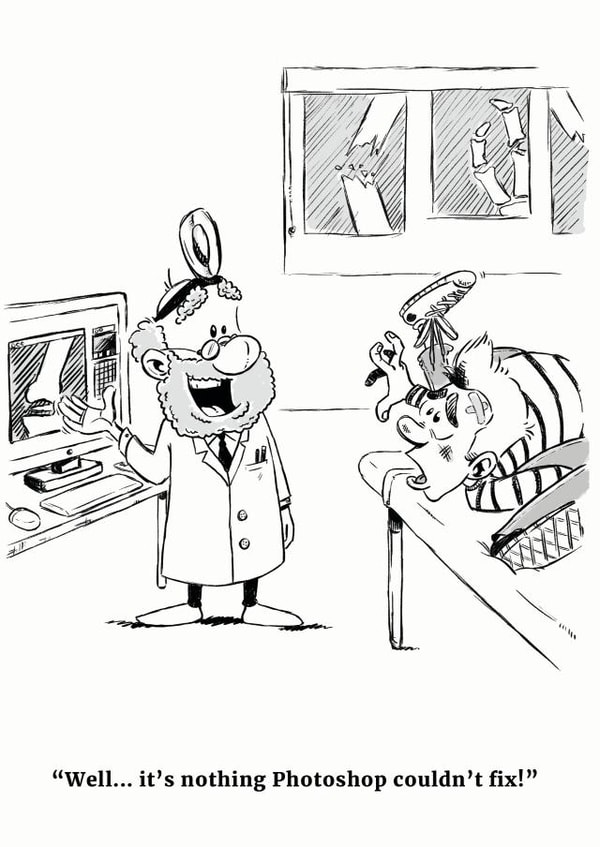 Get well soon humorous card created by Gideon Caspi