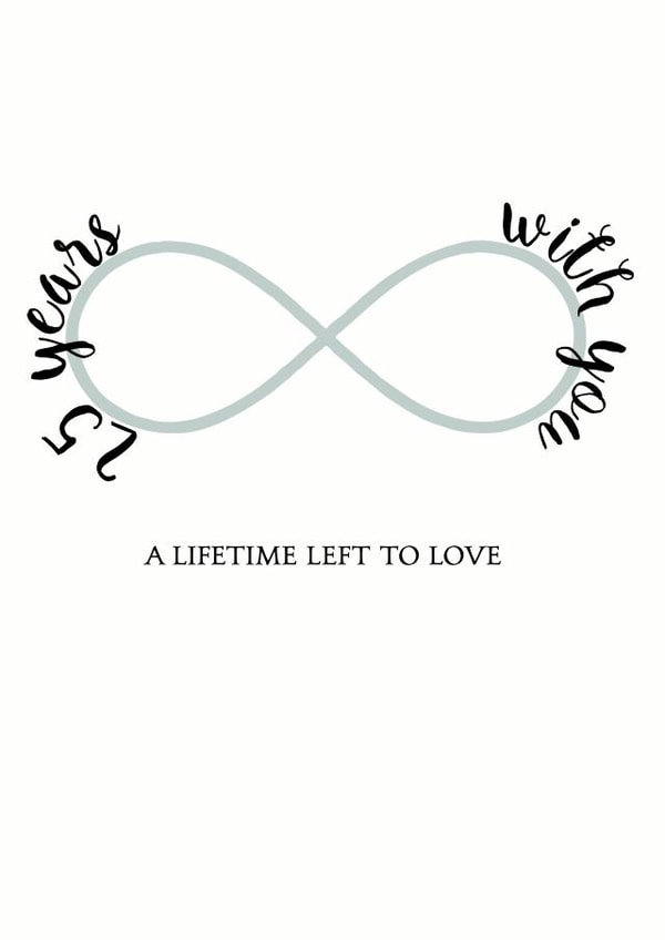 Pretty Silver Anniversary Card - 25 Years - 25 Years With You, A Lifetime Left To Love created by Michelle Lee