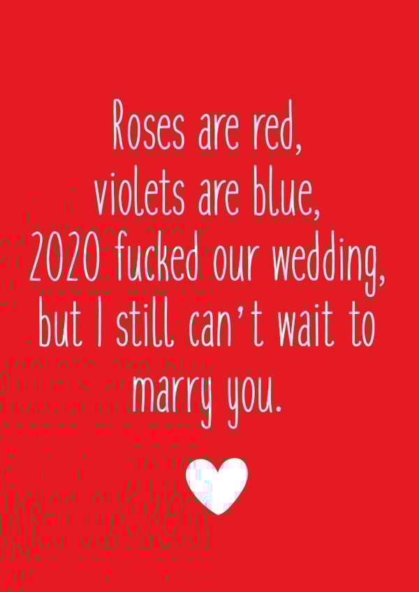 Postponed wedding - I can't wait to marry you created by Pack a Punch Designs