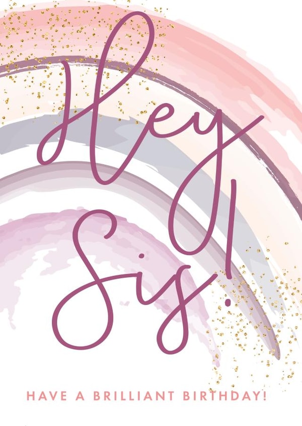 Sister Purple Rainbow and Glitter Birthday created by Modupe Yalley