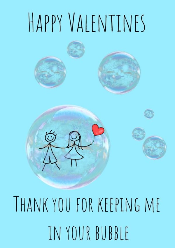 bubble isolation Valentines Day Card 37592 created by Rachel Evans