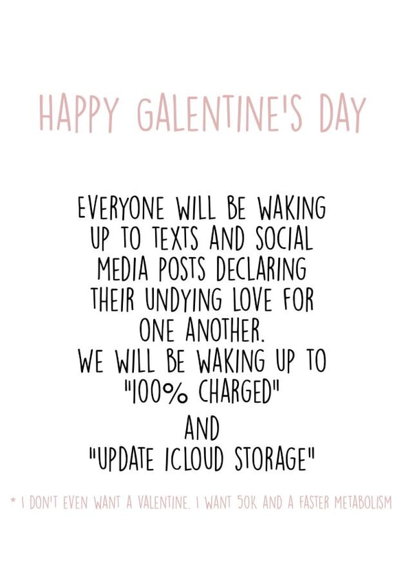 galentine waking Valentines Day Card 45210 created by Akeechi Design