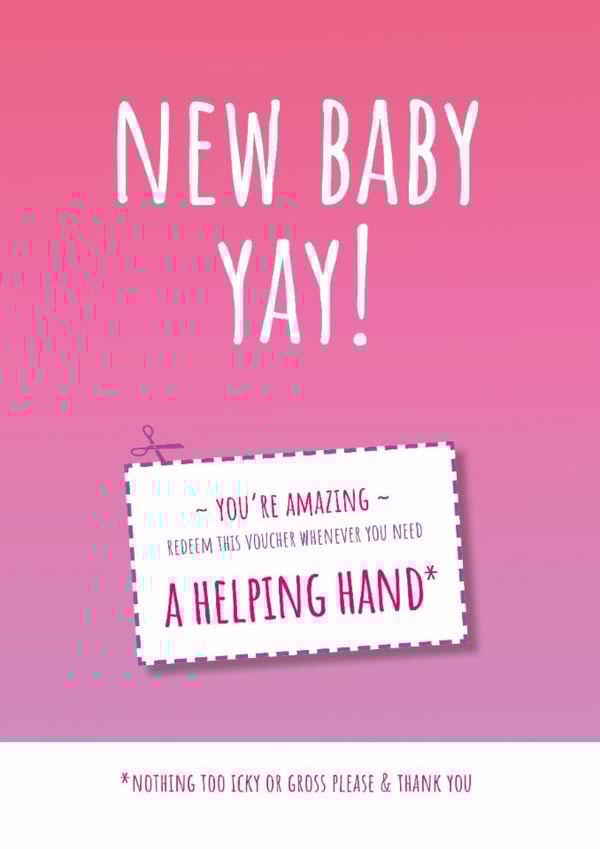 kindness voucher New Baby Card 13053 created by Lisa Jestico