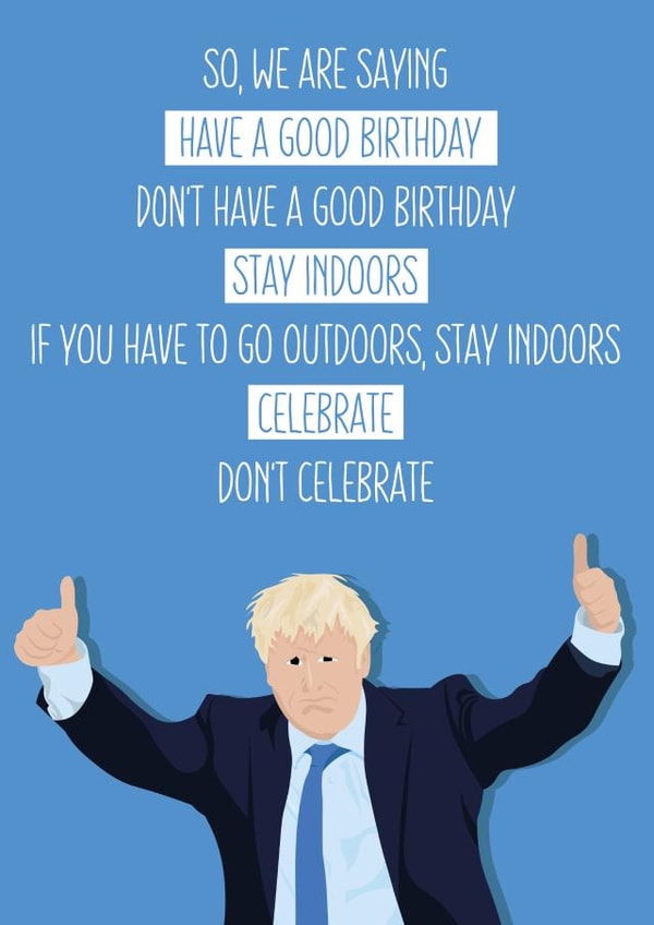 Lockdown Funny Birthday Card 37939 created by Natasha Borg